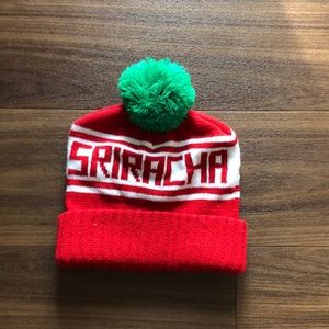 Sriracha pom Pom hat